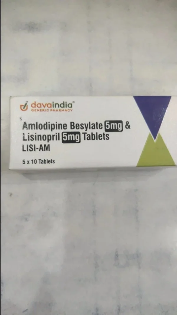 Amlodipine Besylate 5mg & Lisinopril 5mg Tablets