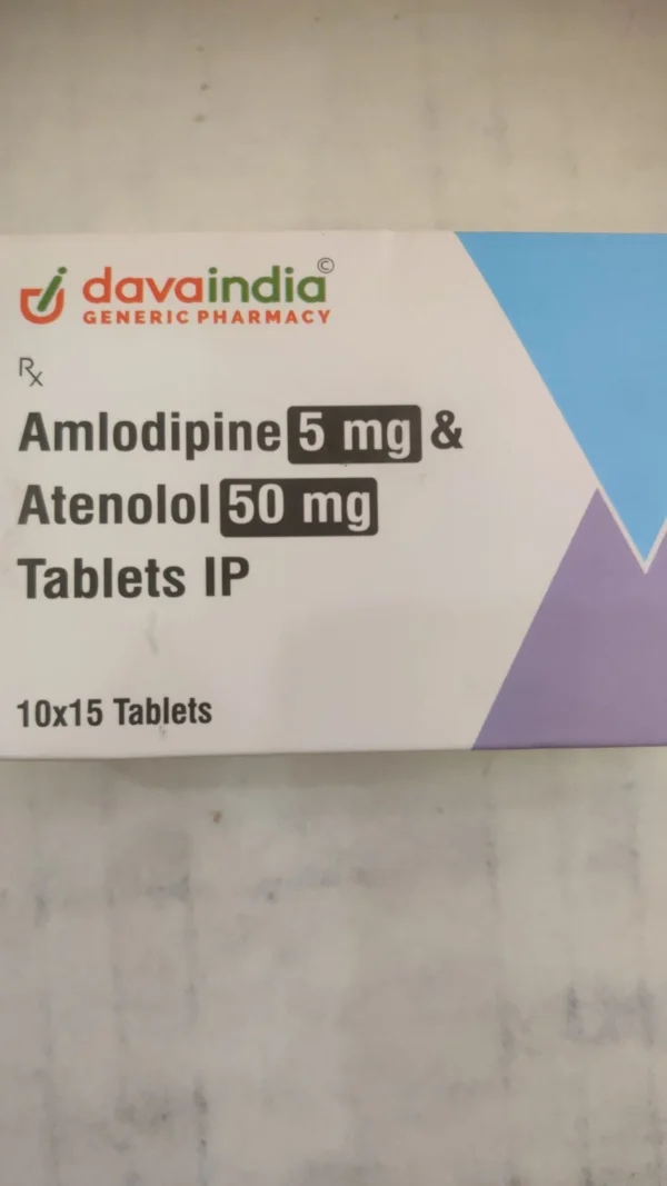 Amlodipine 5 mg & Atenolol 50 mg Tablets IP