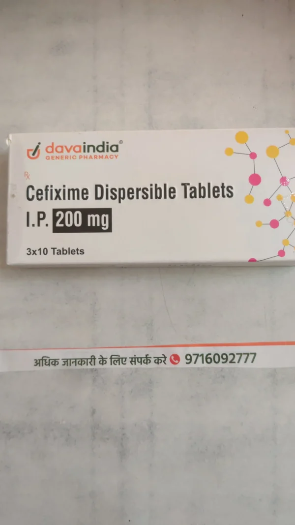 Cefixime Dispersible Tablets  I.P. 200 mg