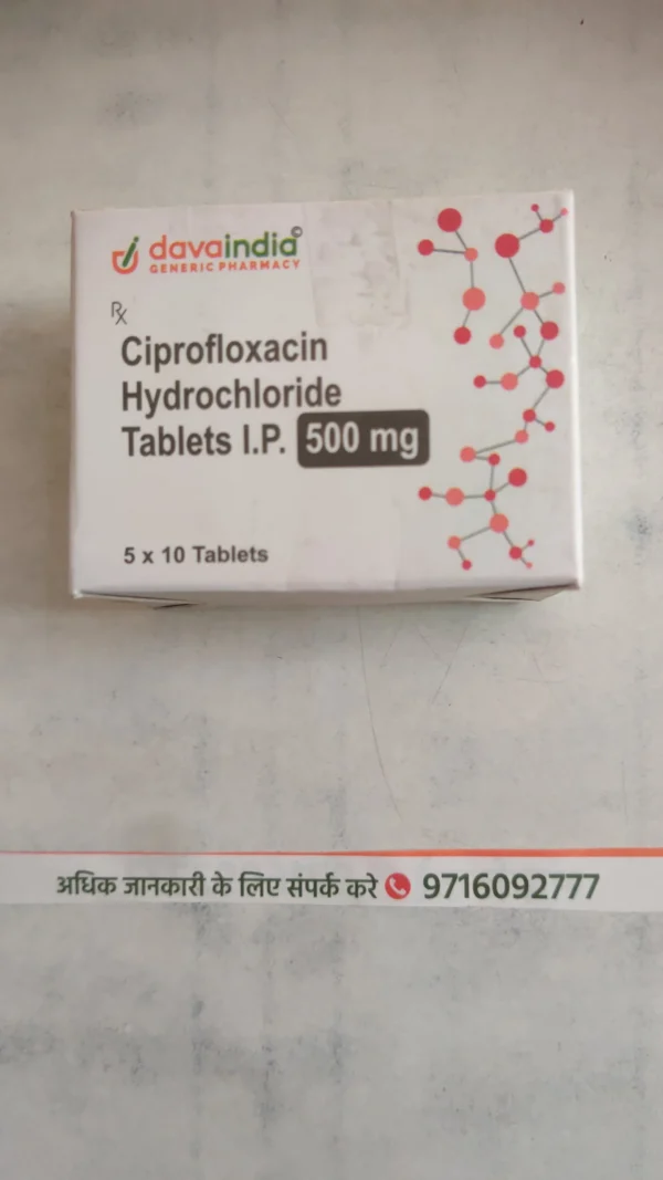Ciprofloxacin Hydrochloride Tablets I.P. 500 mg
