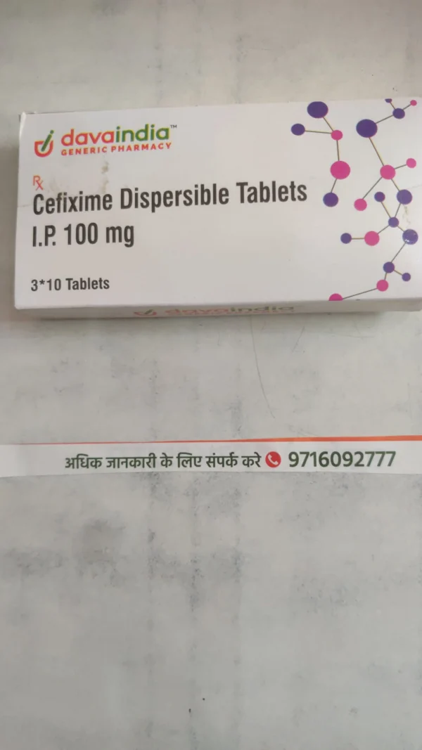 Cefixime Dispersible Tablets I.P. 100 mg