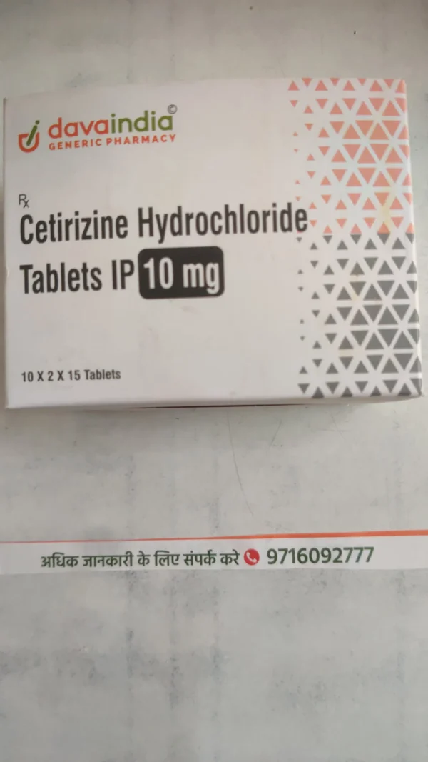 Cetirizine Hydrochloride Tablets IP 10 mg