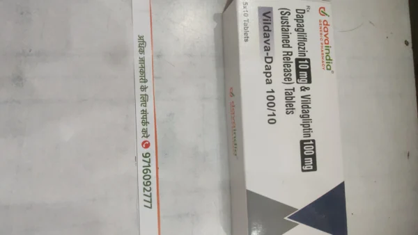 Dapagliflozin 10 mg & Vildagliptin 100 mg (Sustained Release) Tablets