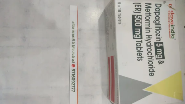 Dapagliflozin 5 mg & Metformin Hydrochloride (ER) 500 mg Tablets