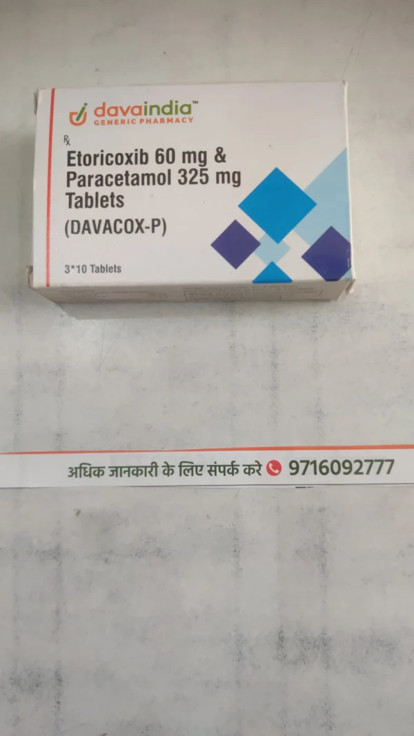Etoricoxib 60 mg & Paracetamol 325 mg Tablets