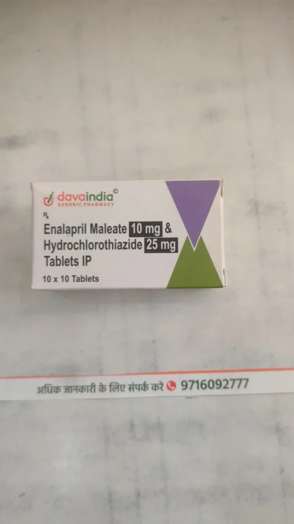 Enalapril Maleate 10 mg & Hydrochlorothiazide 25 mg Tablets IP