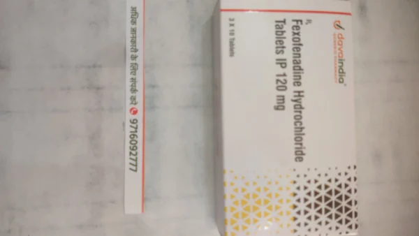 Fexofenadine Hydrochloride  Tablets IP 120mg