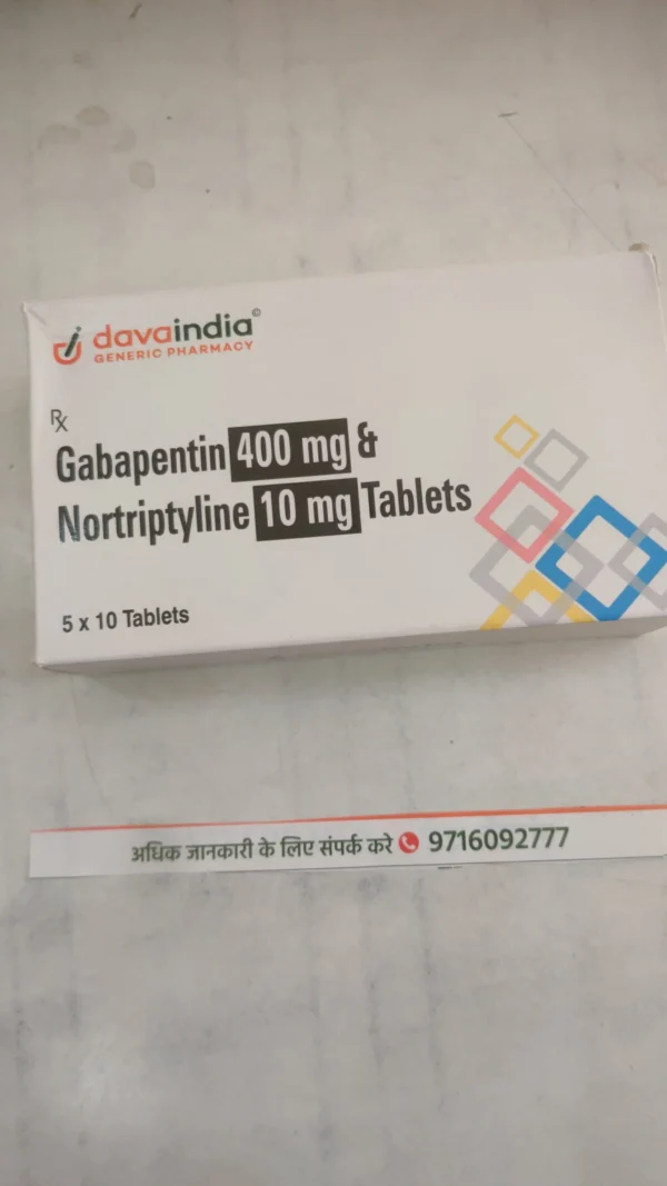 Gabapentin 400 mg & Nortriptyline 10 mg Tablets