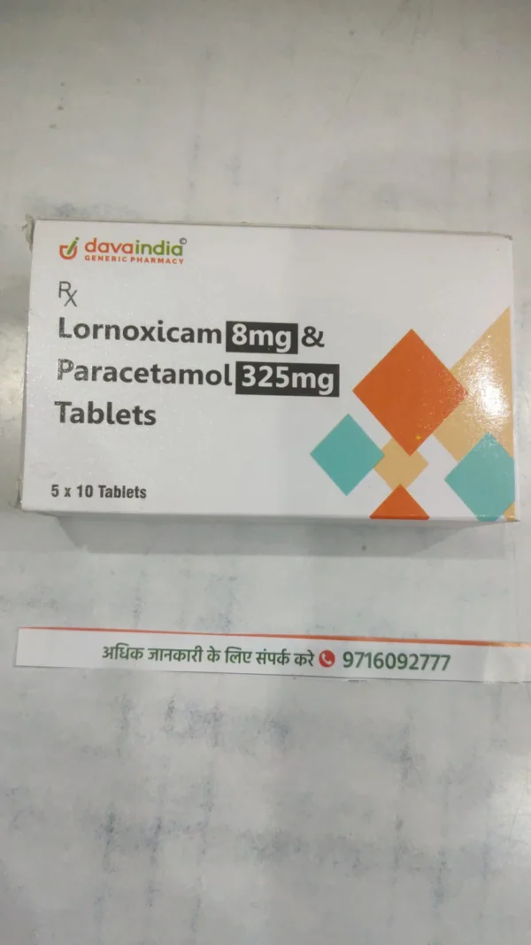 Lornoxicam 8mg & Paracetamol 325mg Tablets