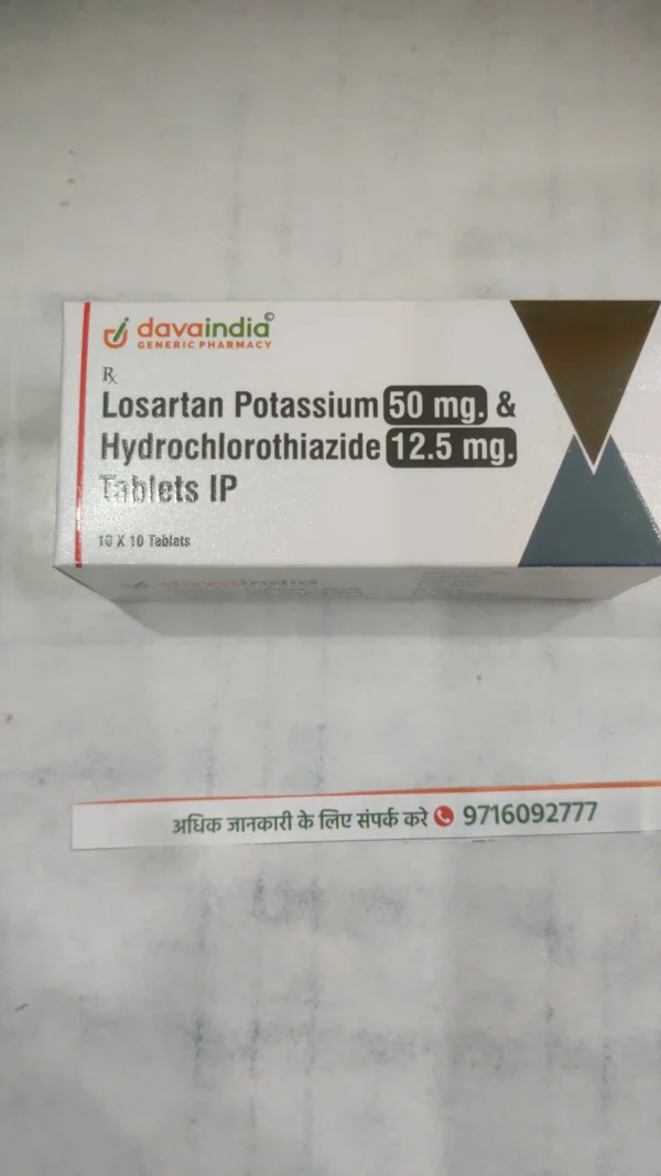 Losartan Potassium 50 mg. & Hydrochlorothiazide (12.5 mg. Tablets IP