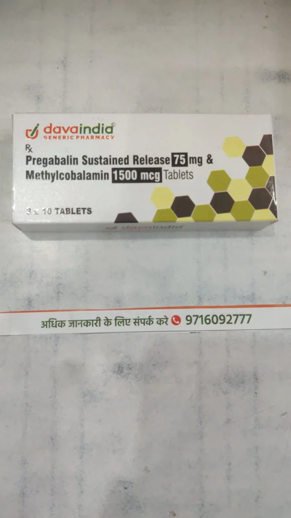 Pregabalin Sustained Release 75 mg & Methylcobalamin 1500 mcg Tablets