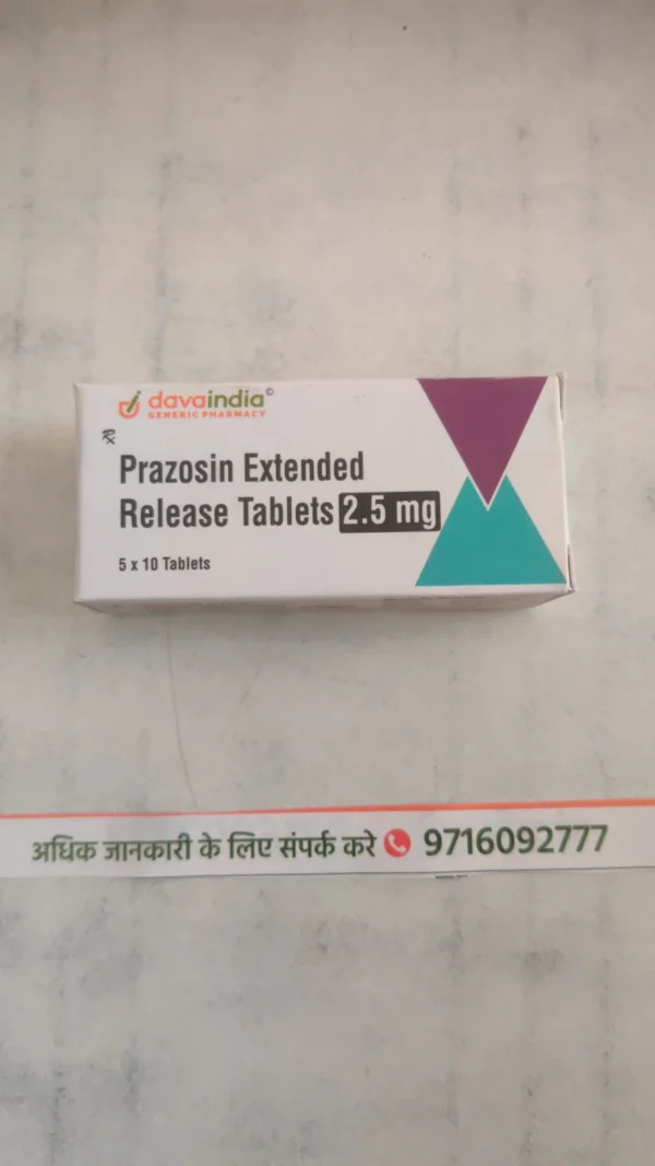 Prazosin Extended Release Tablets 2.5 mg