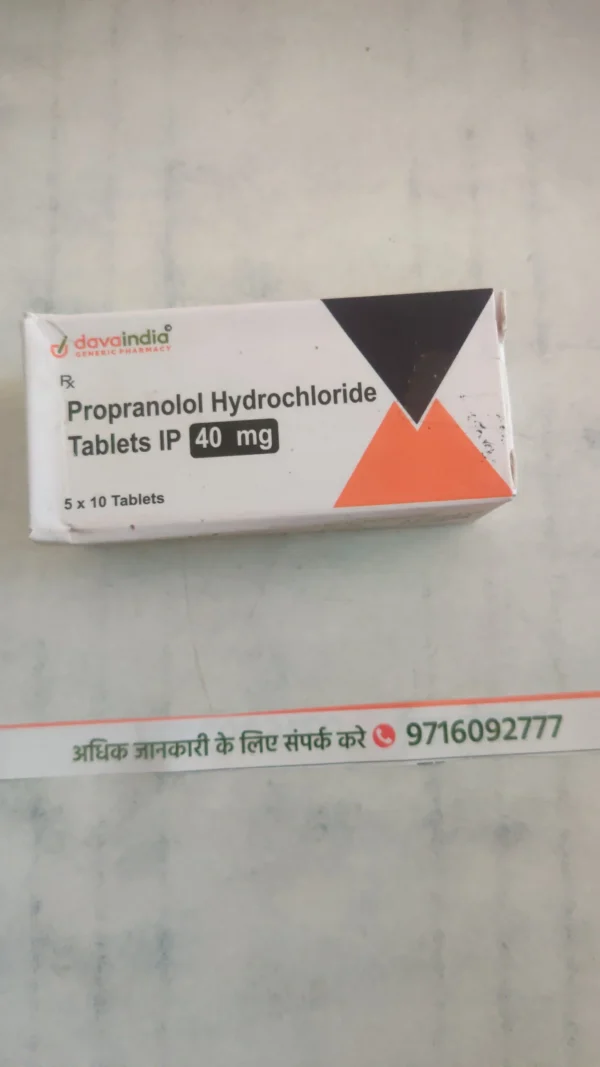 Propranolol Hydrochloride 40 mg Tablets