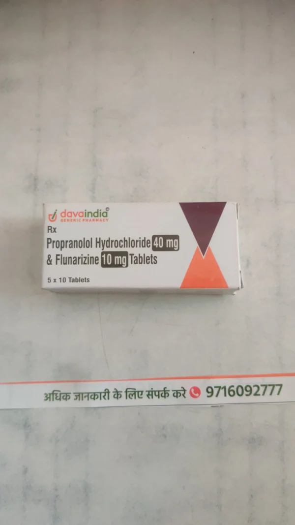 Propranolol Hydrochloride 40 mg & Flunarizine 10 mg Tablets