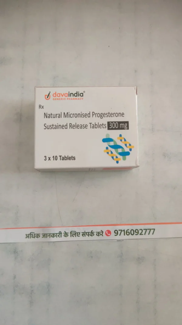 Natural Micronised Progesterone  Sustained Release Tablets  300 mg
