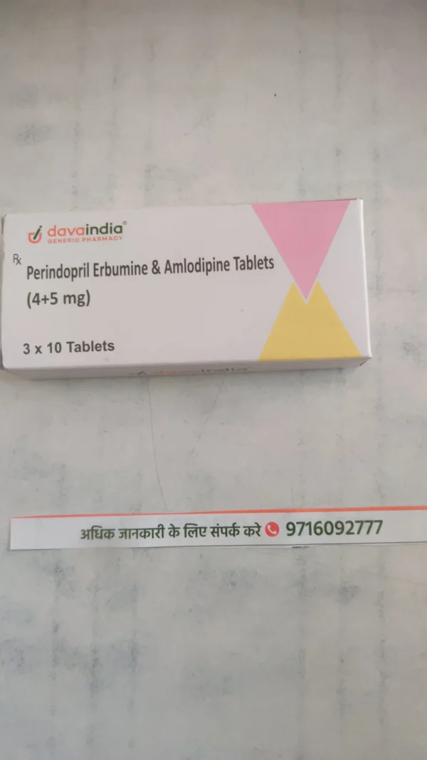 Perindopril Erbumine & Amlodipine Tablets  (4+5~mg)
