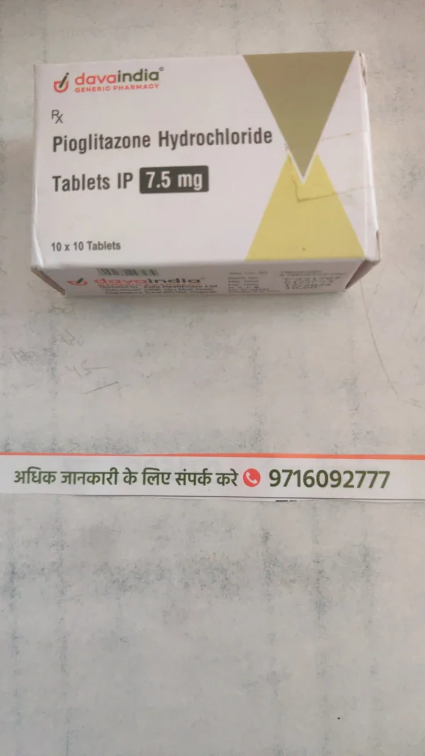 Pioglitazone Hydrochloride  Tablets IP 7.5 mg