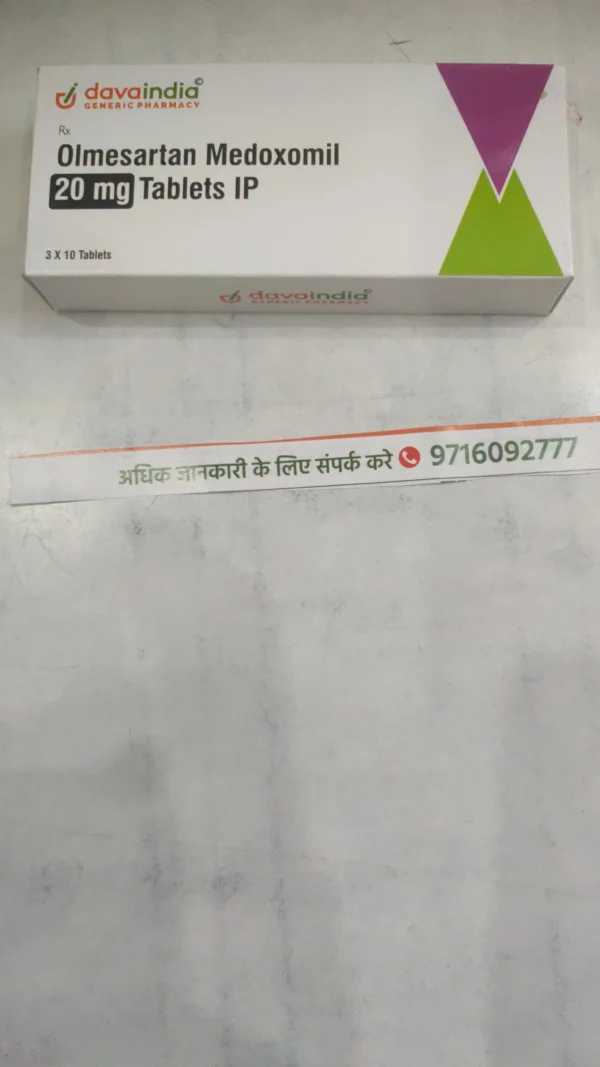 Olmesartan Medoxomil Tablets IP 20 mg