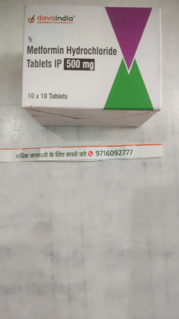 Metformin Hydrochloride Tablets IP 500 mg