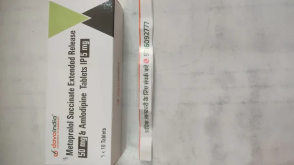 Metoprolol Succinate Extended Release 50 mg & Amlodipine Tablets IP 5 mg