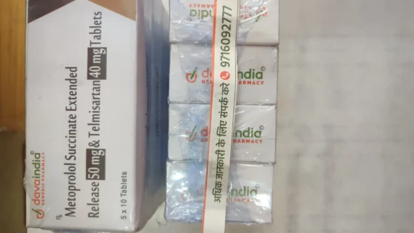 Metoprolol Succinate Extended Release 50 mg & Telmisartan 40 mg Tablets