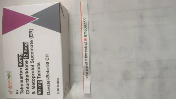 Telmisartan 40mg, Chlorthalidone 12.5mg & Metoprolol Succinate (ER) 50 mg Tablets