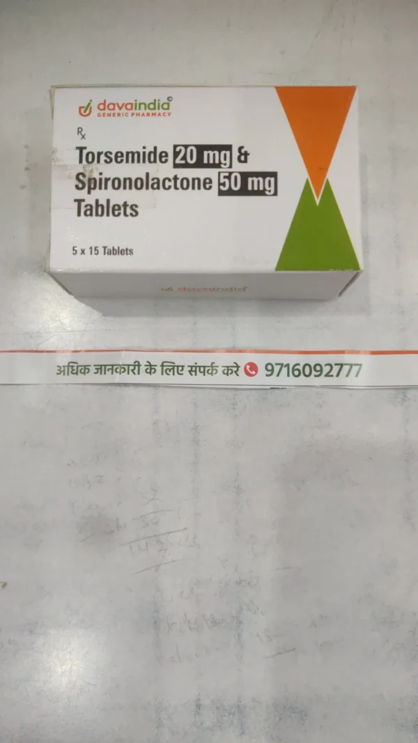 Torsemide 20 mg & Spironolactone 50 mg Tablets