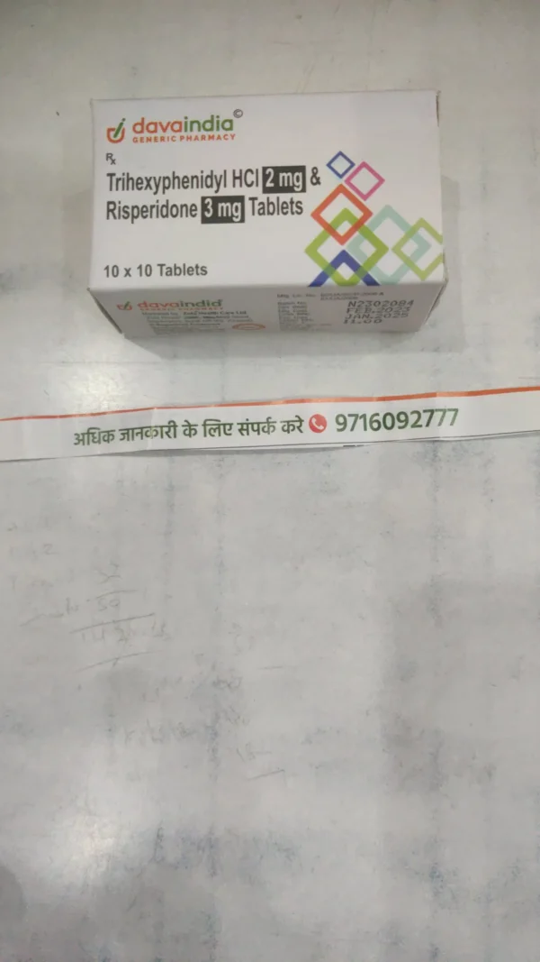 Trihexyphenidyl HCI 2 mg & Risperidone 3 mg Tablets