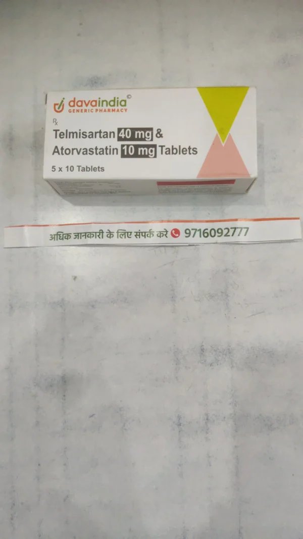 Telmisartan 40 mg & Atorvastatin 10 mg Tablets