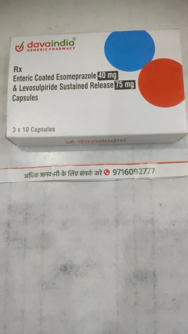 Enteric Coated Esomeprazole 40 mg & Levosulpiride Sustained Release 75 mg Capsules