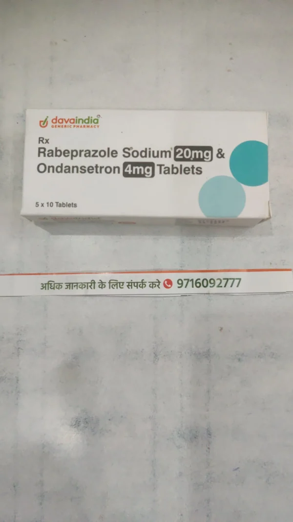 Rabeprazole Sodium 20mg & Ondansetron 4mg Tablets