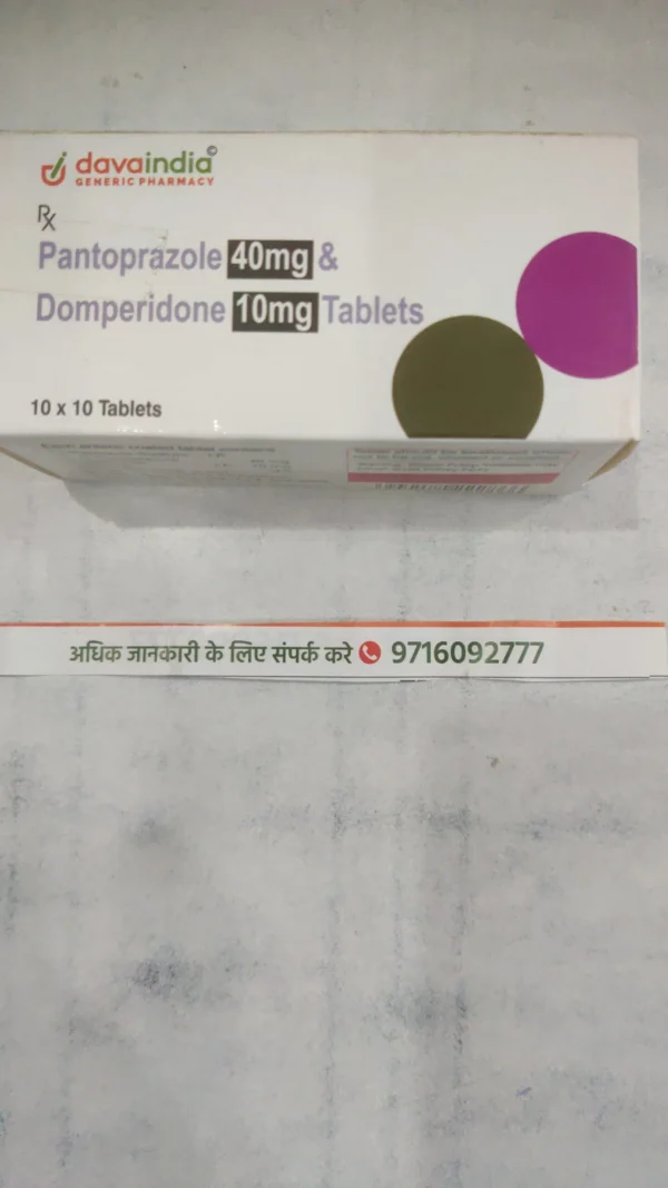 Pantoprazole 40mg & Domperidone 10mg Tablets